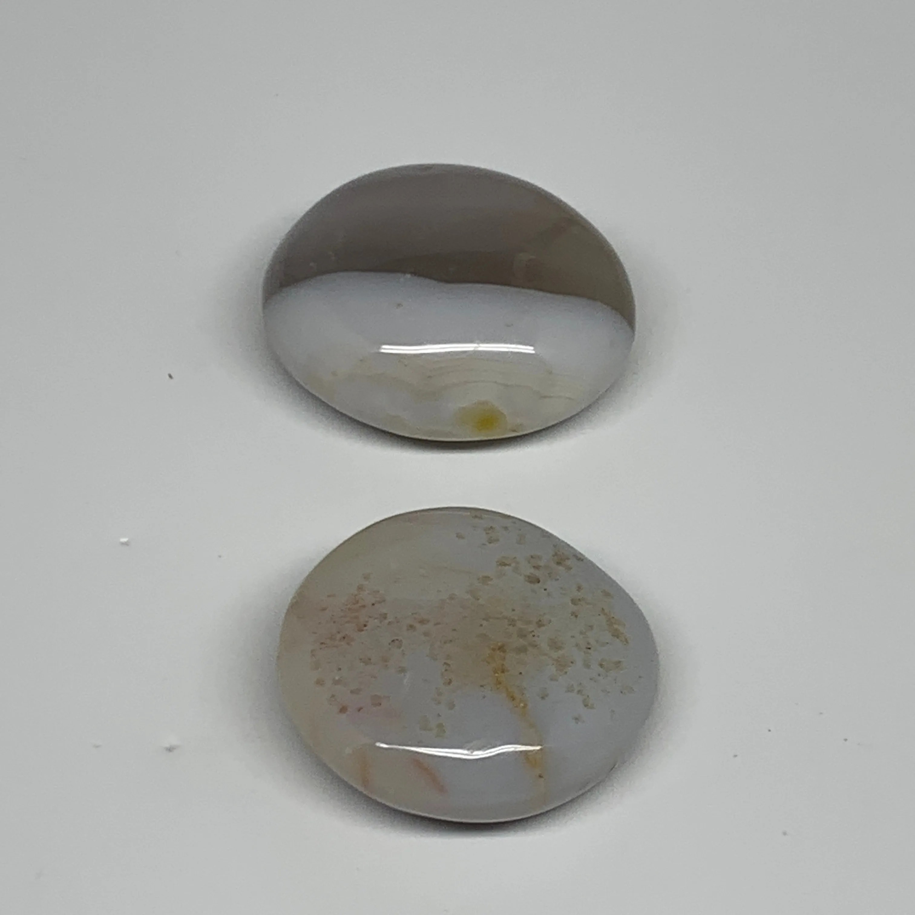 126.2g, 1.8"-2", 2pcs, Orca Agate Palm-Stone Reiki Energy Crystal Reiki, B27888