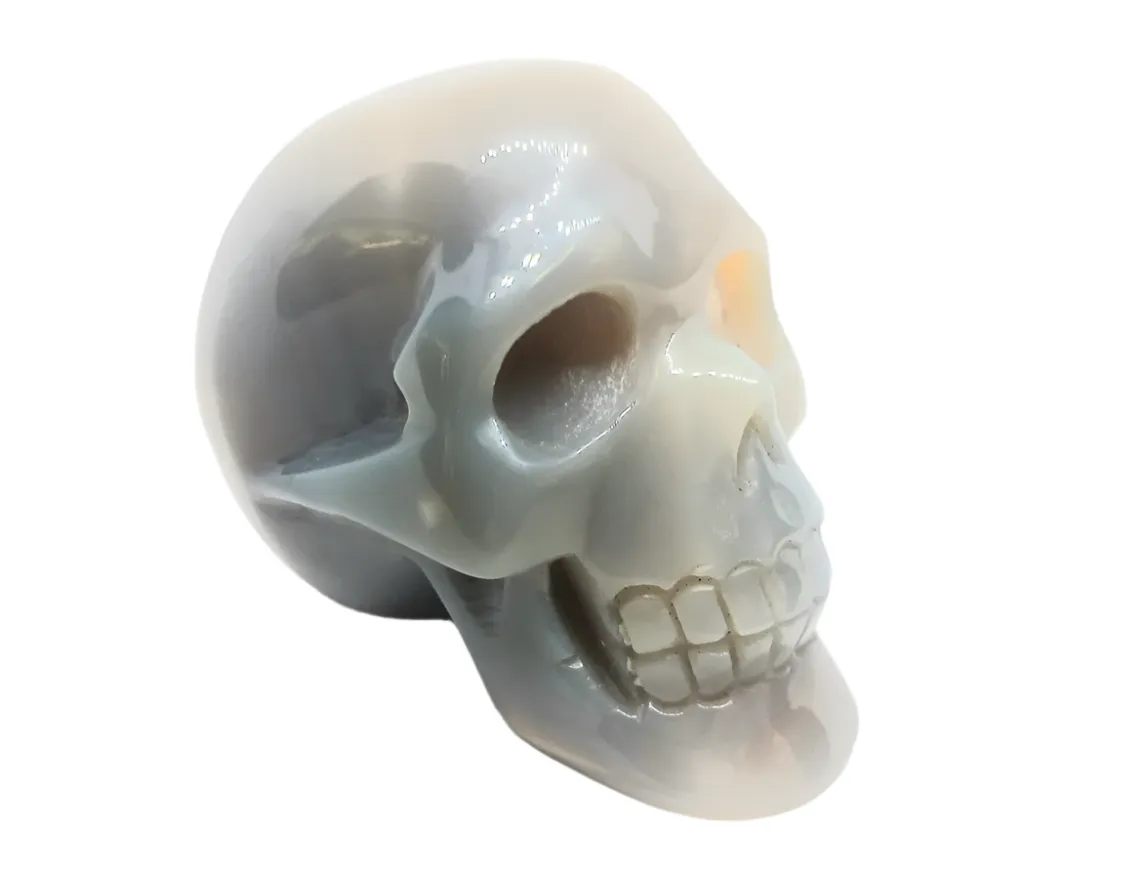 315G Druzy Agate Crystal Skull