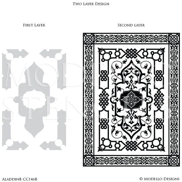 Aladdin CC146B Custom Carpet & Ceiling Stencil