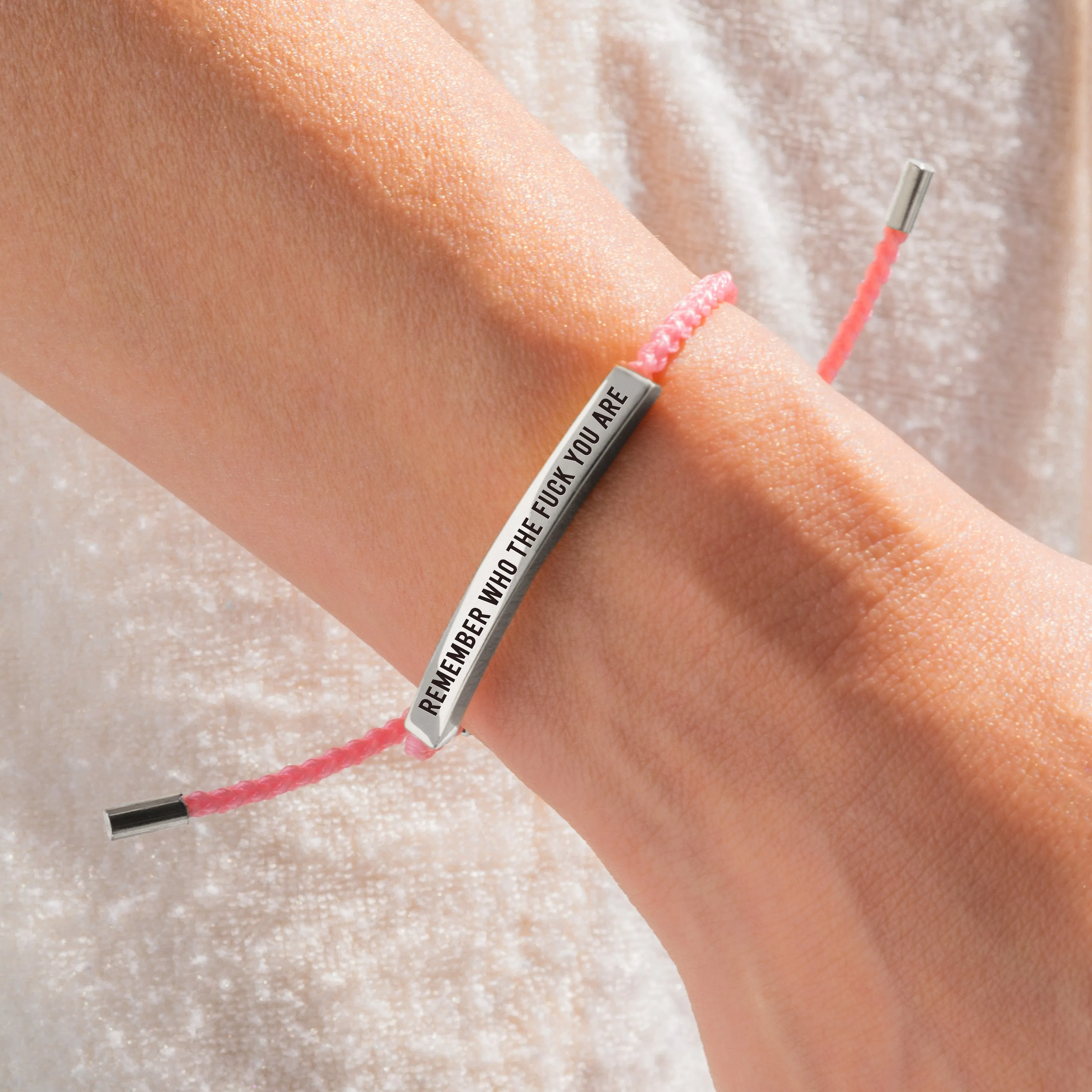 Bold Remember Who the F♥ck You Are Tube Bracelet