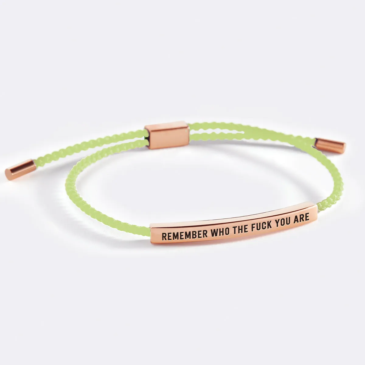 Bold Remember Who the F♥ck You Are Tube Bracelet