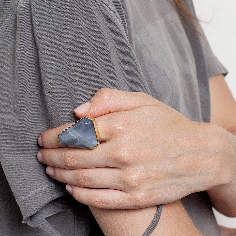 Illumimati Ring Brass Agate