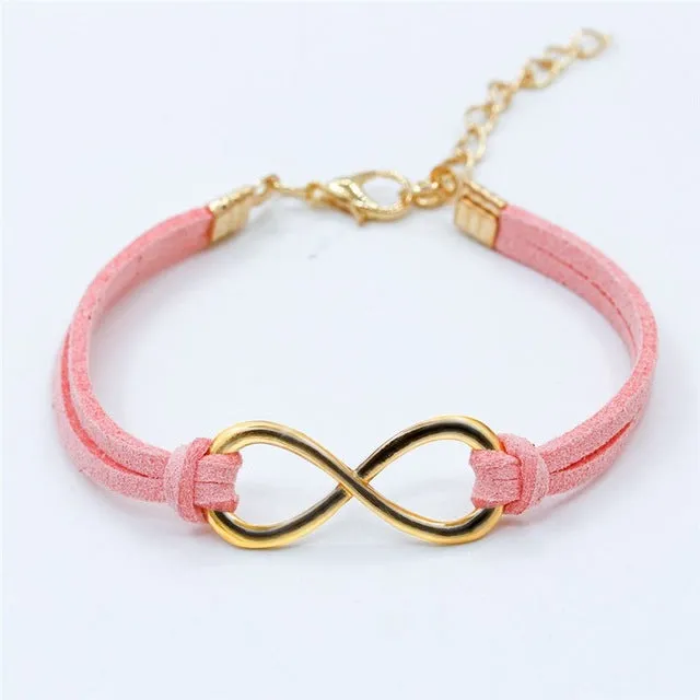 Infinity Leather Bracelet