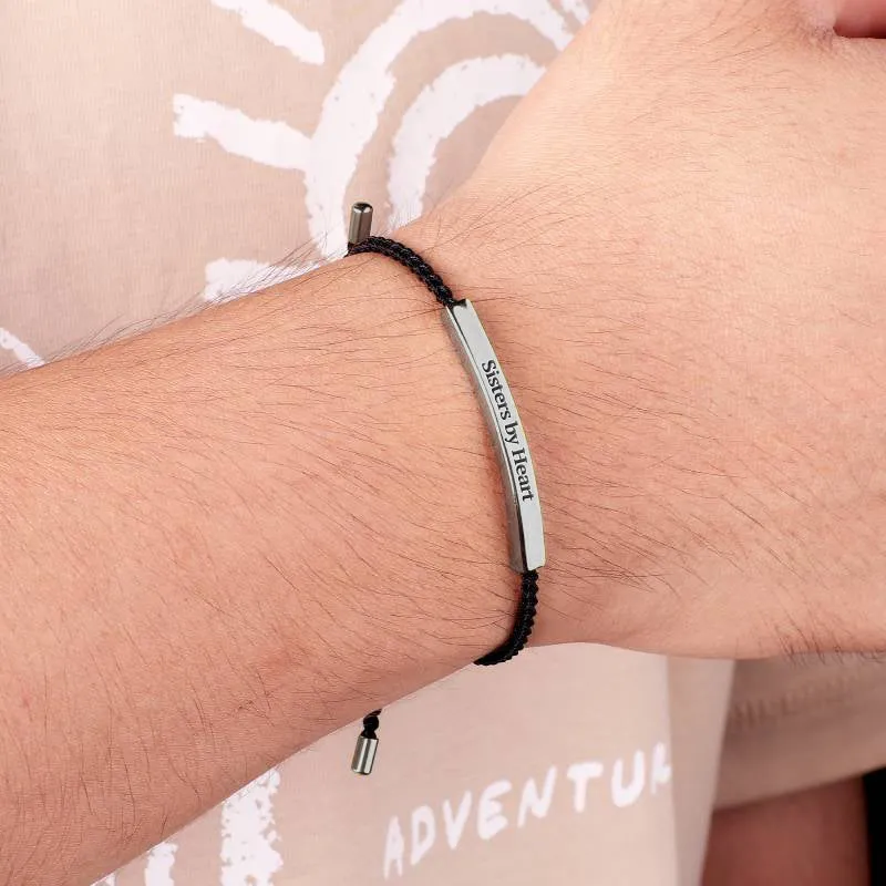 Not Sisters By Blood But Sisters By Heart Tube Bracelet