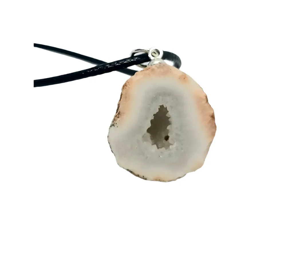 Raw Agate Crystal Pendant Necklace