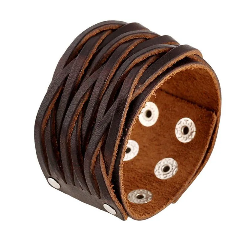Vintage Punk Retro Multilayer Wristband Bracelets For Men