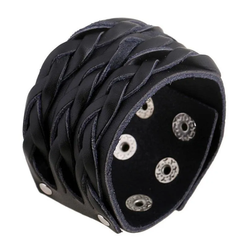 Vintage Punk Retro Multilayer Wristband Bracelets For Men